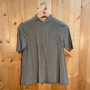 Green/White Stripped Top